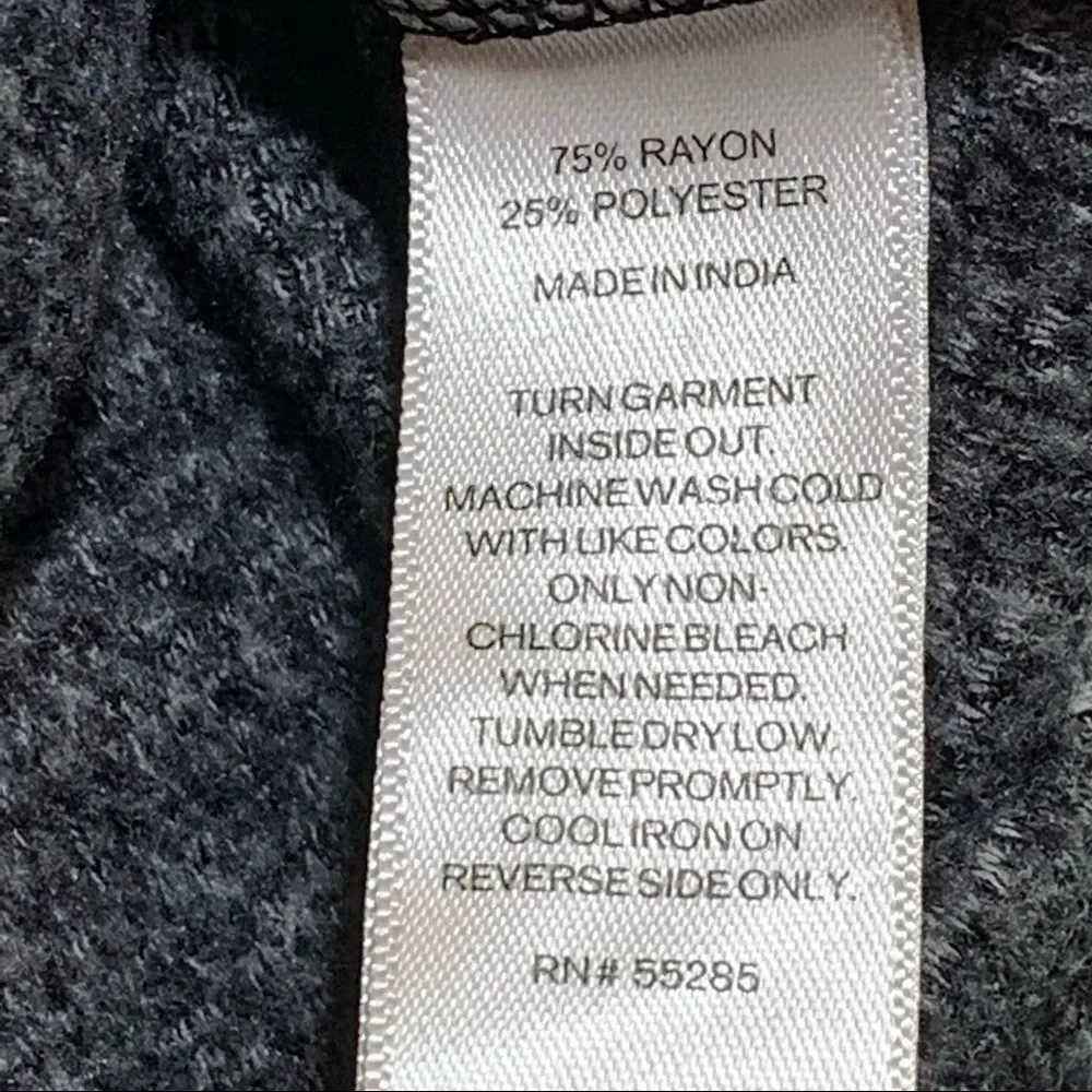 J. Crew Black Tweed Crewneck Long Sleeve Sweater‎ S